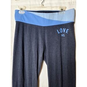 Victoria's Secret LOVE VS Yoga Pants Leggings L/G Regular Blue‎ Gray